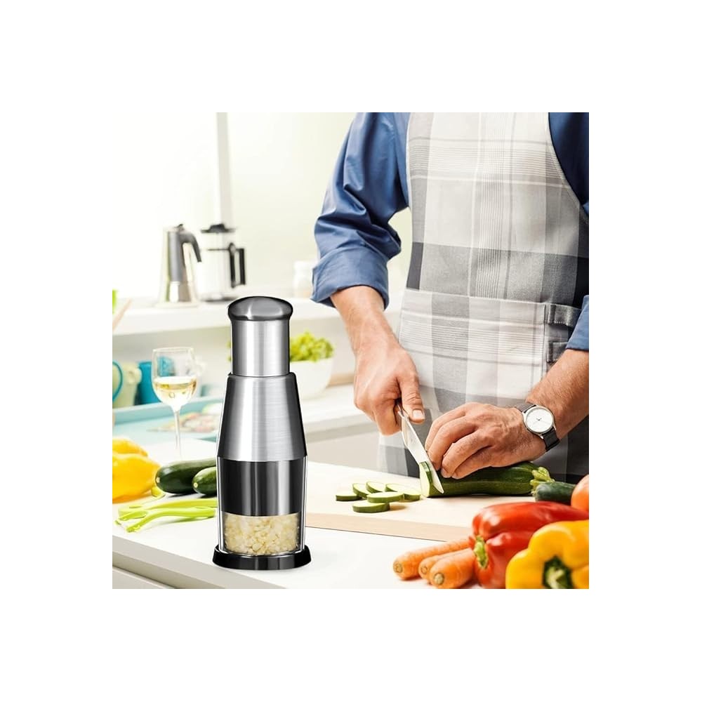 Push Chopper Garlic Press