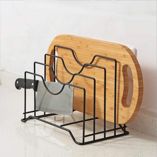 Multifunctional Kitchen Cabinet Pantry Pan And Pot Lid Organizer Rack Holder