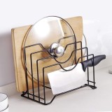 Multifunctional Kitchen Cabinet Pantry Pan And Pot Lid Organizer Rack Holder