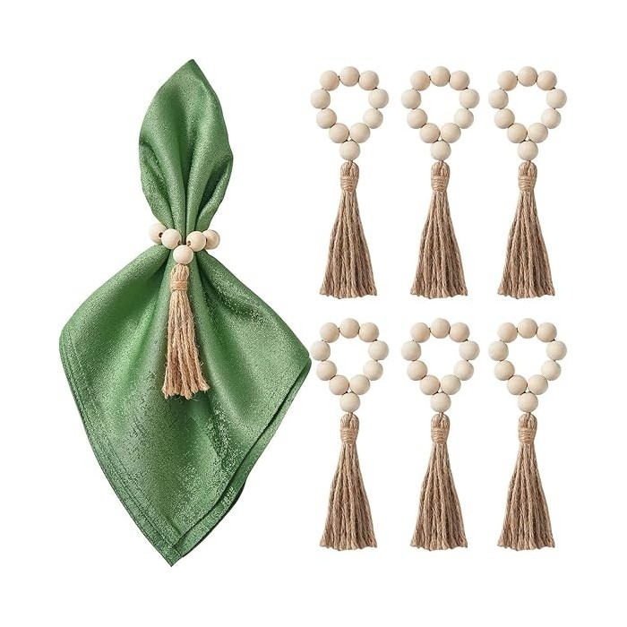 Wooden Bead Napkin Rings