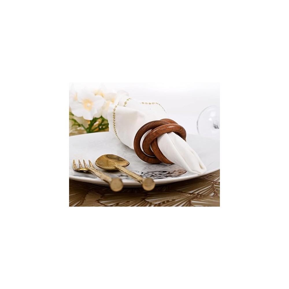 Wooden Napkin Rings Set of 6
