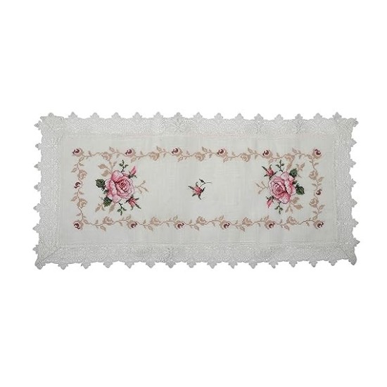 Embroidered Lace Table Runner