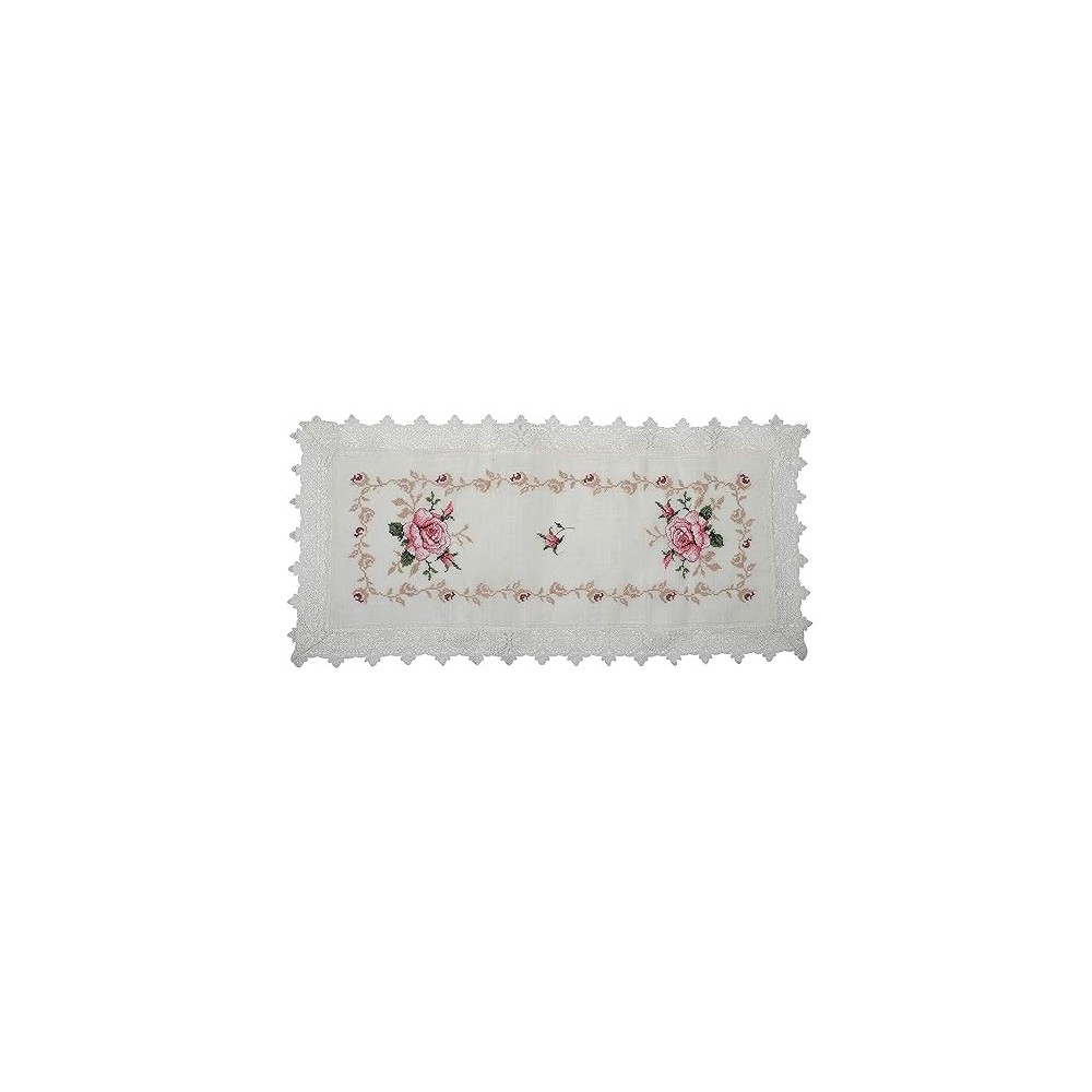 Embroidered Lace Table Runner