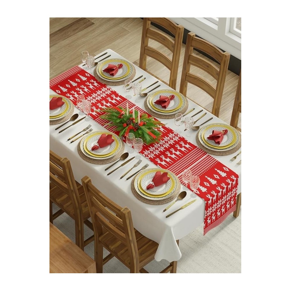 Poly Cotton Christmas  Table Runner