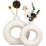 Pampas Grass Donut Vases