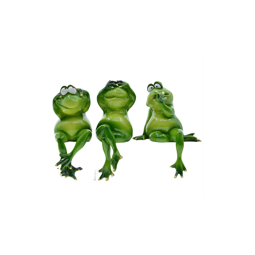 Garden Three No Frog Resin Decoration