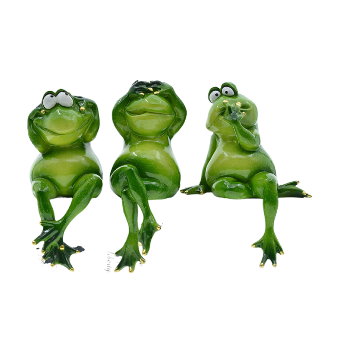 Garden Three No Frog Resin Decoration