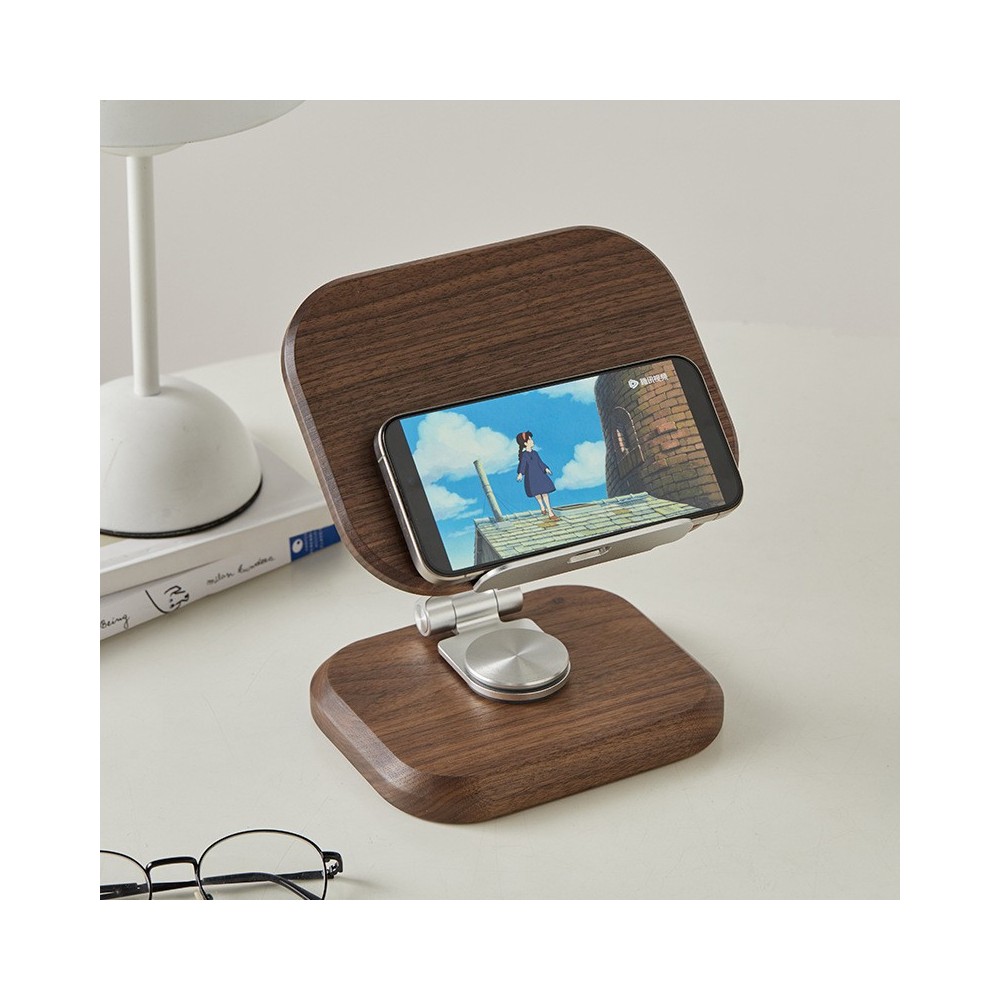 Wooden Adjustable Rotating Phone Stand