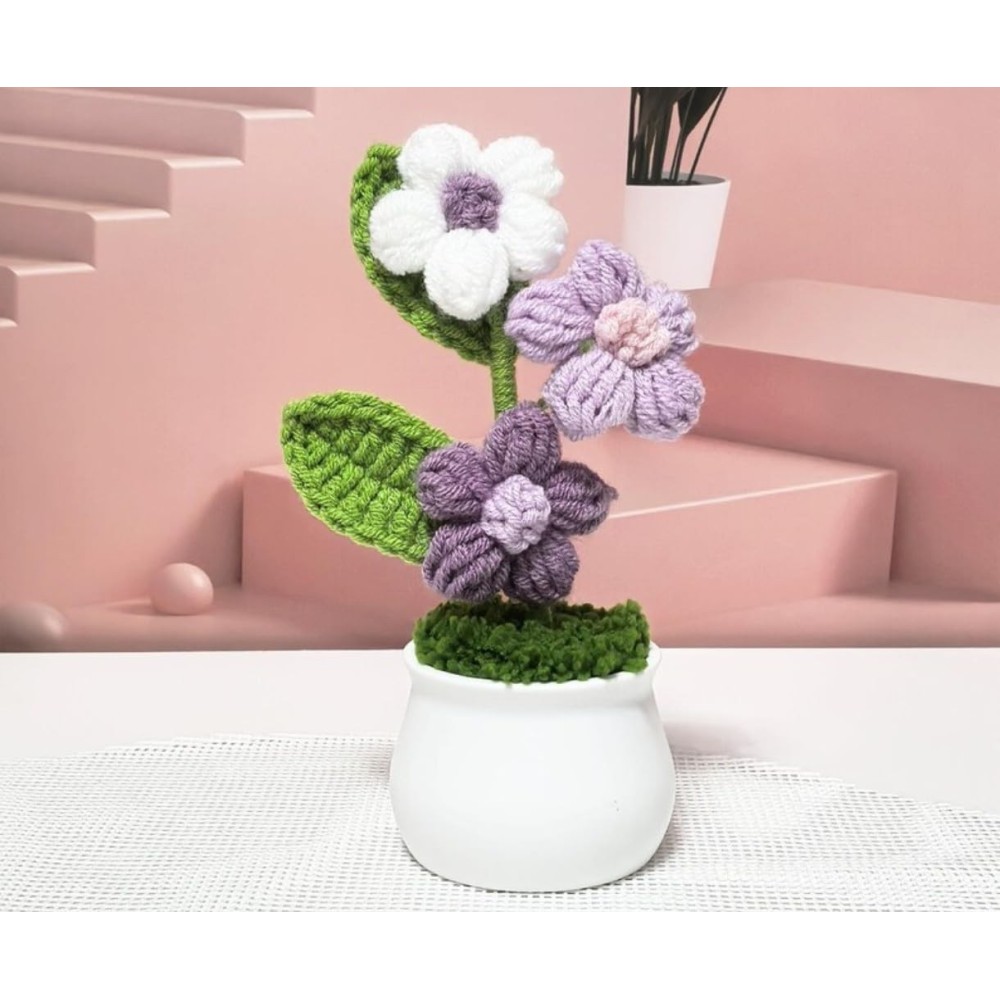 Artificial Daisy Crochet Flowers